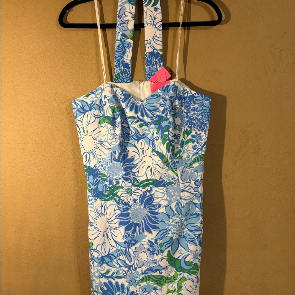 Lilly Pulitzer Floral Blue and Green Dress